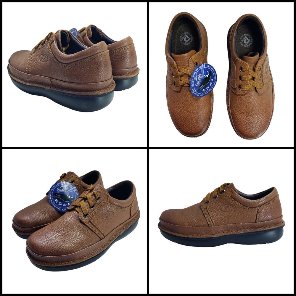 Propet M4070-BR Villager Oxford Lace Walking Shoes, size 7.5 3E, Brown.